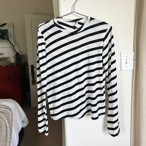 Christian Wijnants Tad Cotton Striped Tee, Size S/M